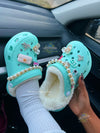 RichyLOGS TEAL💎🧸 "Cozy" Clog Slippers + Charms