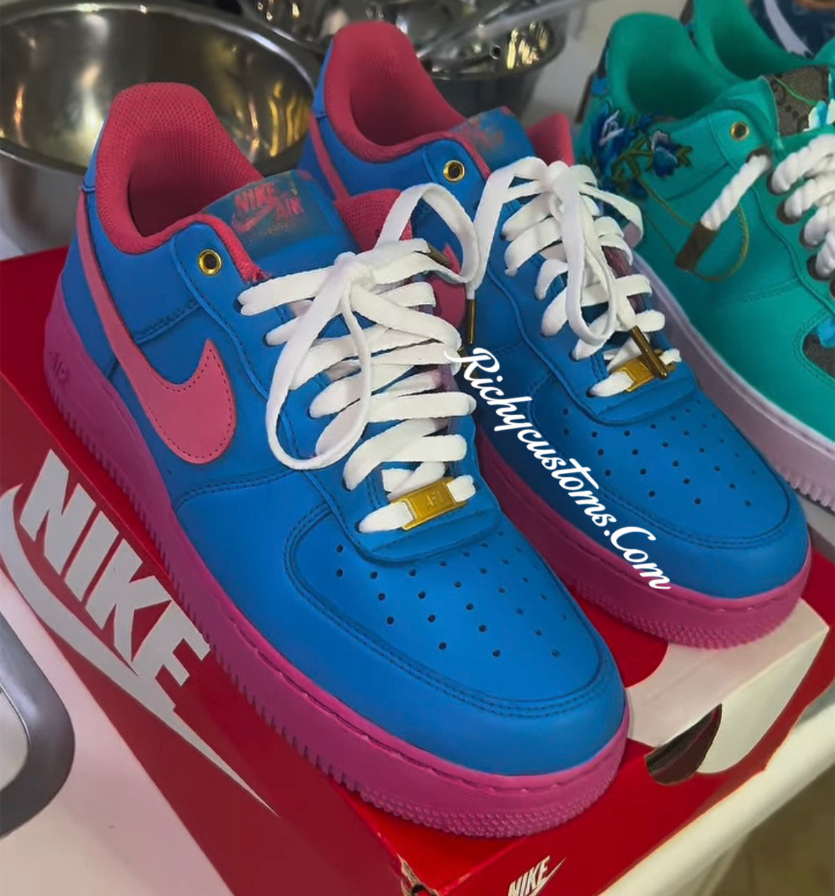 DENIM X Pink👖🌷͙֒ AF1 Low