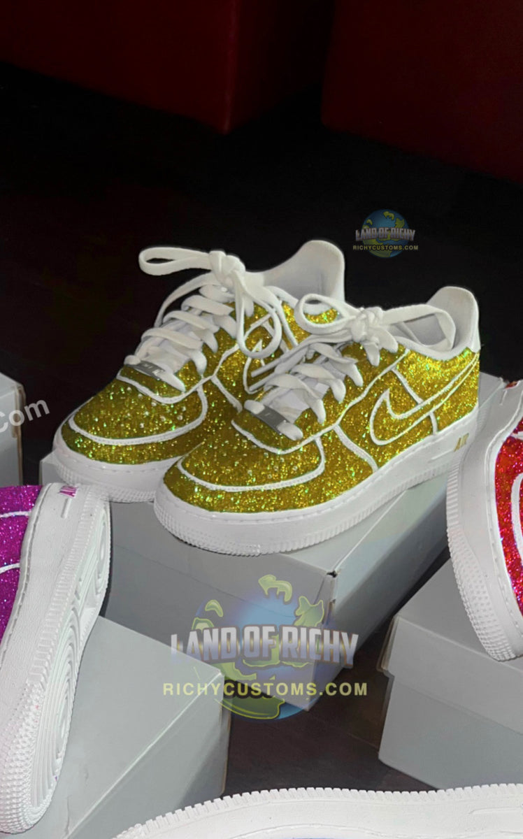 Sparkz GOLD Glitter AF1 – RichyCustoms