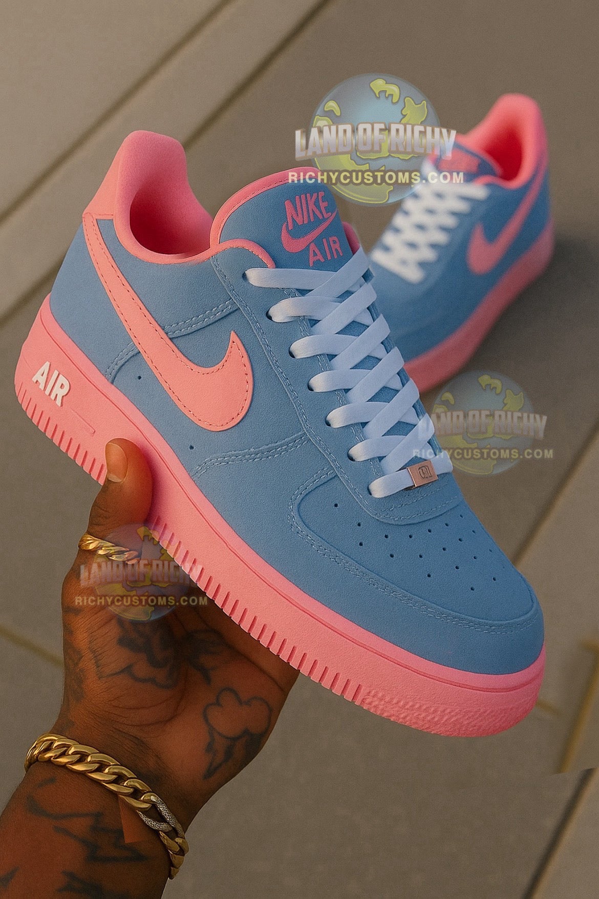 DENIM X Pink👖🌷͙֒ AF1 Low