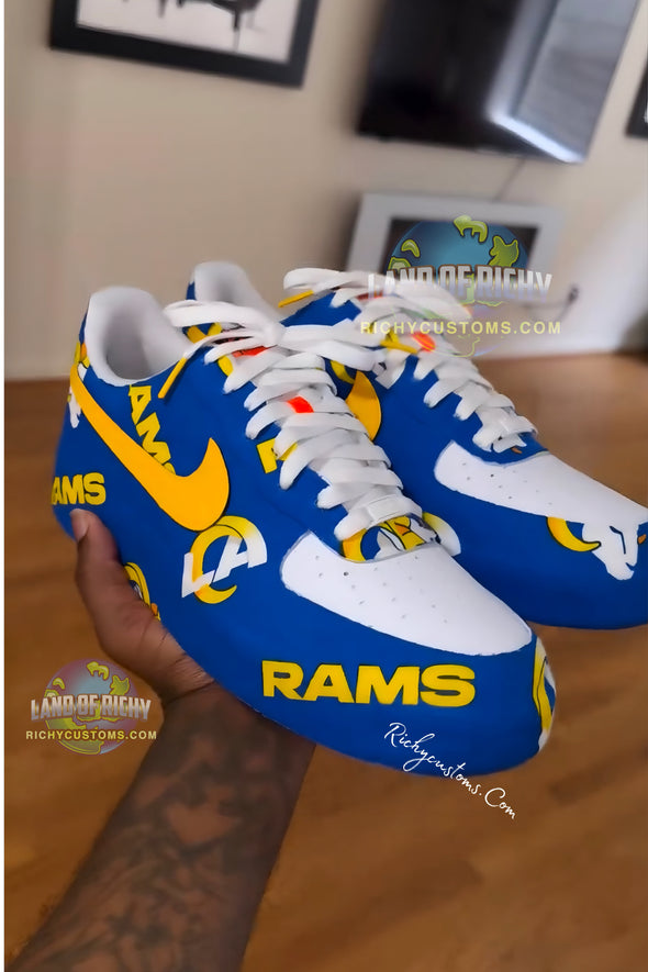 Wrapped in "LA "AF1 RAMS AF1💙💛
