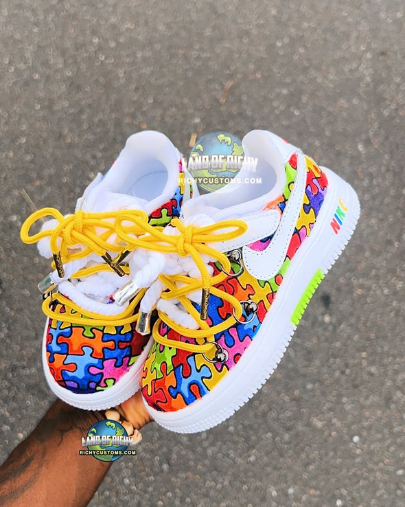 Puzzled Af1 “Autism Awareness”