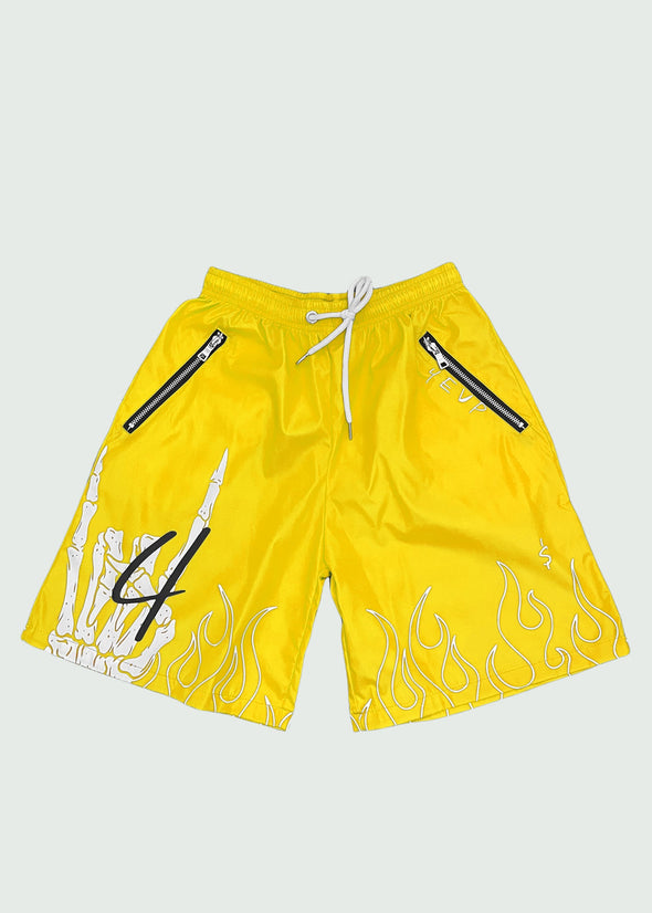 Yellow Skeleton Shorts