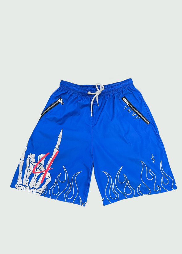 Blue Skeleton Shorts