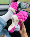 Richy PUFFS Ball Slippers HOT PINK💗 X  "COZY"