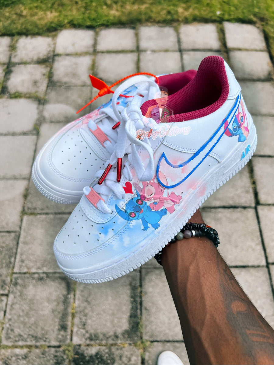 Stitch & Angel Custom AF1💕💙 – RichyCustoms
