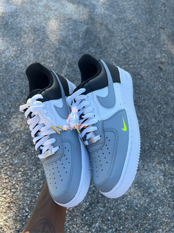 Tri Color Grey x Neon AF1🖤🤍